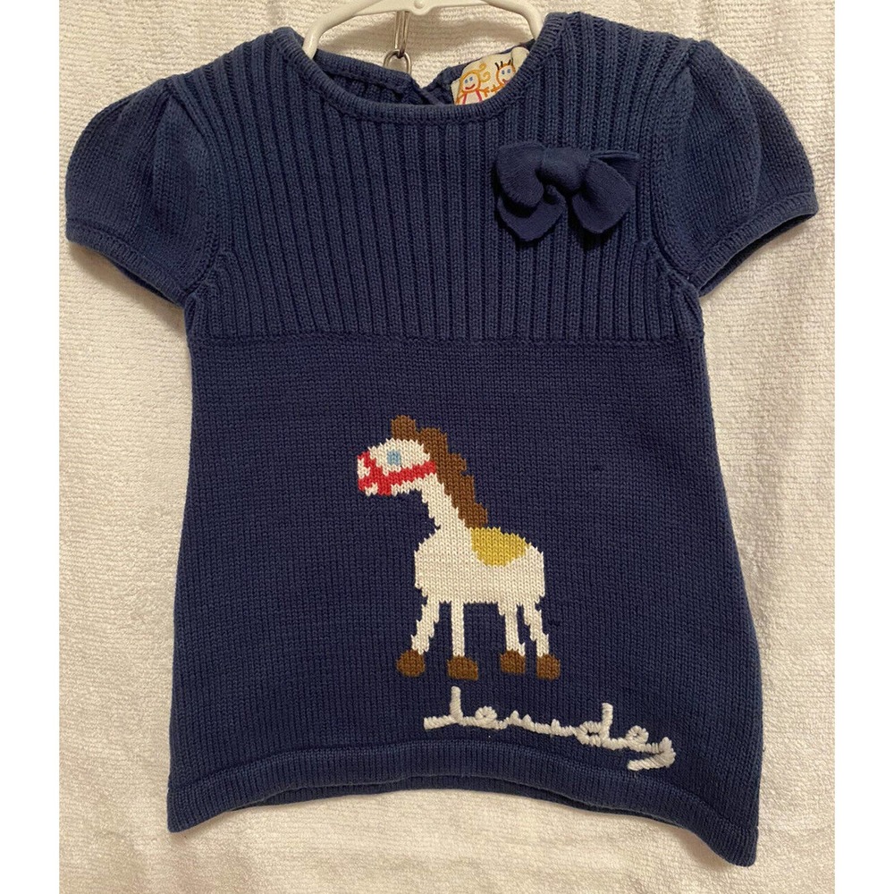 Lourdes Mini Sweater Dress With Horse